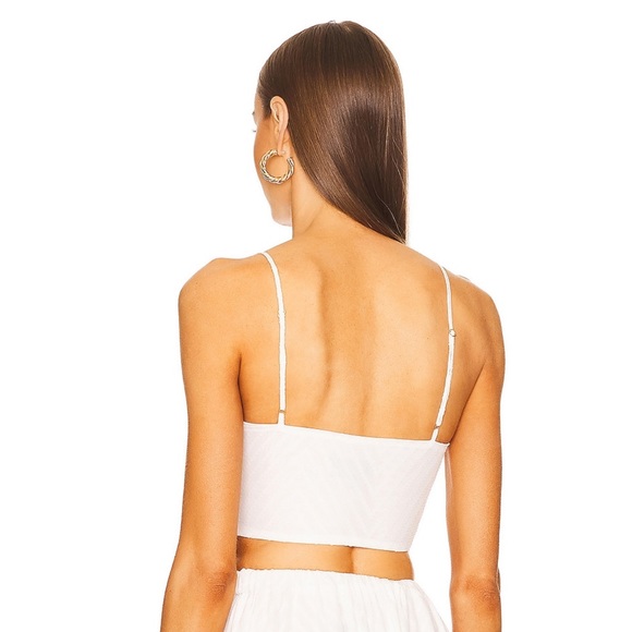 Michael Costello X Revolve White Strappy Crop Top - Picture 4 of 4